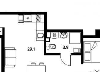 Продам 1-комнатную квартиру, 33 м2, Санкт-Петербург, метро Московские ворота, Московский проспект, 115В