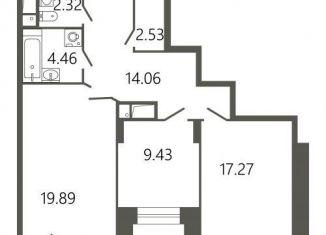 2-ком. квартира на продажу, 75.7 м2, Подольск, Советская улица, 18к2