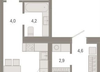 Продажа 2-комнатной квартиры, 69.3 м2, Новосибирск