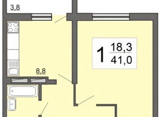 Продается 1-ком. квартира, 41 м2, село Засечное, Фонтанная улица, 7