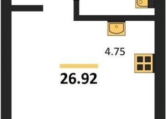 Продажа квартиры студии, 26.9 м2, Новосибирск, метро Заельцовская, Игарская улица, 40/2