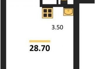 Продам квартиру студию, 28.7 м2, Новосибирск, метро Гагаринская, улица Брестская Горка, 8