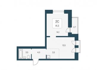 2-комнатная квартира на продажу, 41.3 м2, Новосибирск, метро Маршала Покрышкина, улица Брестская Горка, 8