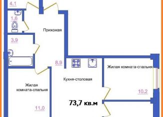 3-ком. квартира на продажу, 73.7 м2, Псковская область, Александровский проезд, 3