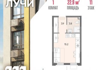 Квартира на продажу студия, 22.9 м2, Москва