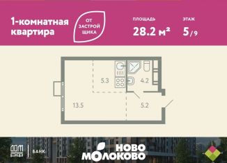 Продам квартиру студию, 28.2 м2, село Молоково, жилой комплекс Ново-Молоково, 13