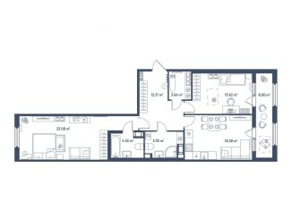 2-ком. квартира на продажу, 88.9 м2, Санкт-Петербург, Московский район