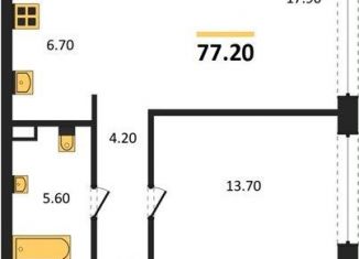 Продам 2-ком. квартиру, 77.2 м2, Новосибирск, метро Сибирская