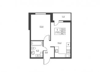 Продам 1-ком. квартиру, 36.7 м2, Ленинградская область