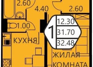 Продаю однокомнатную квартиру, 31.2 м2, деревня Кондратово, улица Строителей, 9