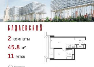 Продается 2-комнатная квартира, 45.8 м2, Москва, ЗАО