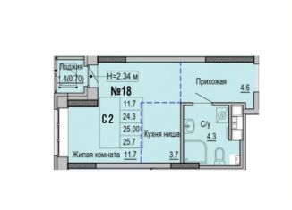 Продается однокомнатная квартира, 25.7 м2, Ижевск, Индустриальный район