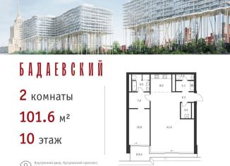 Двухкомнатная квартира на продажу, 101.6 м2, Москва, ЗАО