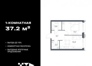 Продаю 1-комнатную квартиру, 37.2 м2, Москва, метро Люблино