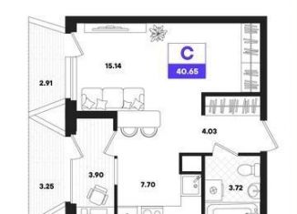 Продается квартира студия, 40.7 м2, Тюмень, Калининский округ, улица Бориса Прудаева, 7с2