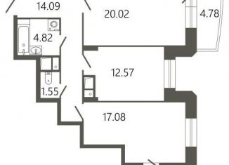 2-ком. квартира на продажу, 72.8 м2, Подольск, Советская улица, 18к2