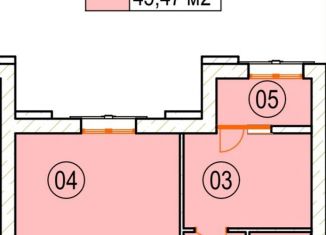 Продажа квартиры со свободной планировкой, 45.5 м2, Грозный, проспект В.В. Путина, 28