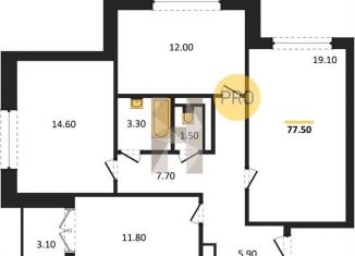 Продается 3-ком. квартира, 77.5 м2, Воронеж, Советский район