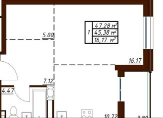 Продаю 1-ком. квартиру, 47.3 м2, Обнинск, Белкинская улица, 34