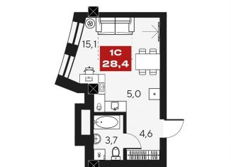 Продаю квартиру студию, 28.4 м2, Новосибирск, ЖК Инские Холмы