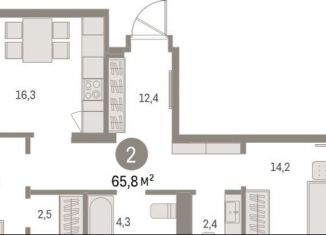 Продаю 2-ком. квартиру, 65.8 м2, Свердловская область