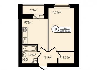 Продам 1-ком. квартиру, 35.3 м2, Ярославская область