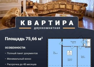 Двухкомнатная квартира на продажу, 73.9 м2, Махачкала, Благородная улица, 17, Кировский внутригородской район