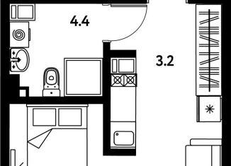 Продается квартира студия, 23.2 м2, Санкт-Петербург, Московский район, Московский проспект, 115В