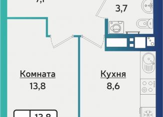 1-ком. квартира на продажу, 34.8 м2, Ижевск, Индустриальный район, Южная улица