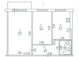 Продажа двухкомнатной квартиры, 43.3 м2, Барнаул, улица Георгиева, 6