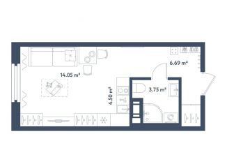 Квартира на продажу студия, 29 м2, Санкт-Петербург, муниципальный округ Московская Застава