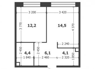 Продам 1-ком. квартиру, 41.3 м2, Москва, Даниловский район, 3-я очередь, к9