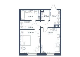 Продается однокомнатная квартира, 55.4 м2, Санкт-Петербург, Московский район