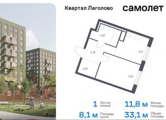 Продажа 1-комнатной квартиры, 33.1 м2, Ленинградская область