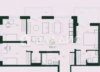 Продажа 3-ком. квартиры, 81.7 м2, Новосибирск, Большевистская улица, 94