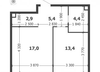 Продаю 1-комнатную квартиру, 43.1 м2, Москва, Даниловский район, 3-я очередь, к9