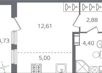 Продам квартиру студию, 27.3 м2, Санкт-Петербург, муниципальный округ Финляндский