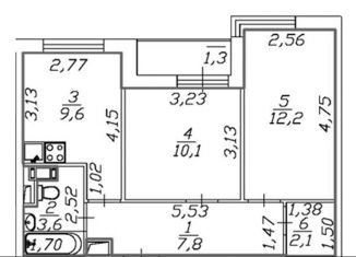 Продажа 2-ком. квартиры, 46.7 м2, Сертолово, Центральная улица, 13