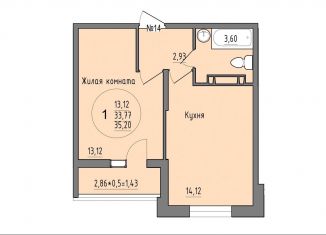 Продажа однокомнатной квартиры, 35.2 м2, Краснодарский край