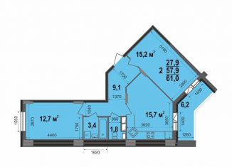 2-ком. квартира на продажу, 61 м2, Владимир, Смоленская улица, 3