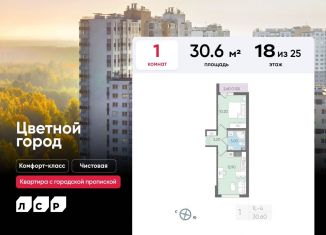 1-ком. квартира на продажу, 30.6 м2, Санкт-Петербург, метро Академическая, Пахомовская улица, 25