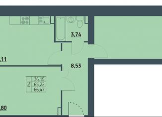 Продажа 2-комнатной квартиры, 66.5 м2, Красноярск, Советский район