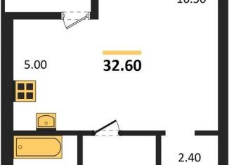 Продажа квартиры студии, 32.6 м2, Новосибирск, Калининский район, улица Декоративный Питомник, 8