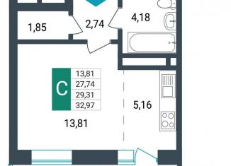 Продается квартира студия, 29.3 м2, Забайкальский край