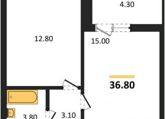 Продаю 1-комнатную квартиру, 36.8 м2, Воронеж