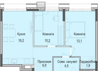 Продажа 2-комнатной квартиры, 52.6 м2, Казань, Приволжский район