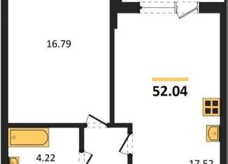 Продаю 1-комнатную квартиру, 52 м2, Воронеж, улица Ворошилова, 1