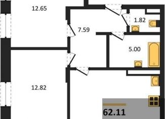 Продажа двухкомнатной квартиры, 62.1 м2, Воронеж, Коминтерновский район, Электросигнальная улица, 9Ак2