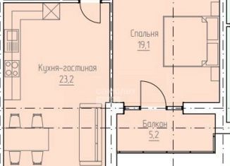 Продаю 1-ком. квартиру, 58.8 м2, Грозный, проспект В.В. Путина, 2