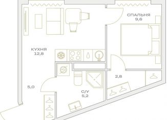 Продаю однокомнатную квартиру, 35.4 м2, Москва